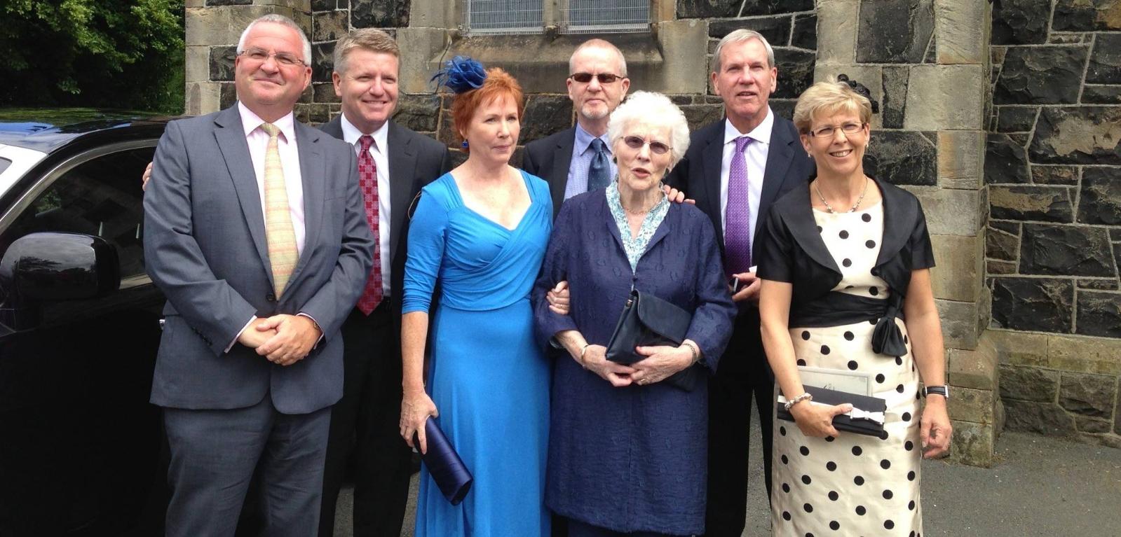 Kathleen Dick pictured with her six children